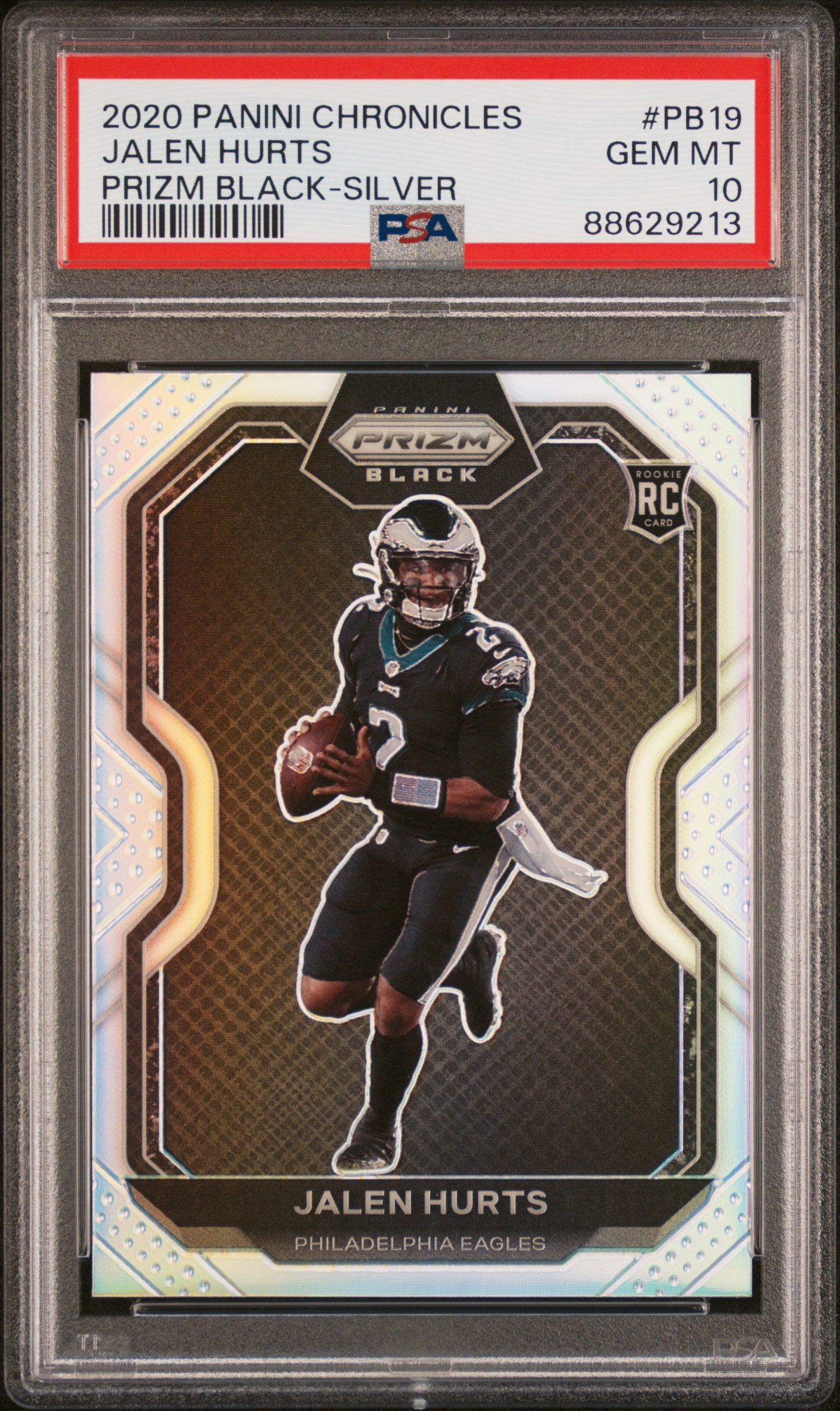 Fashion 2020 JALEN HURTS Chronicles Prizm Black RC Rookie PSA 10 GEM