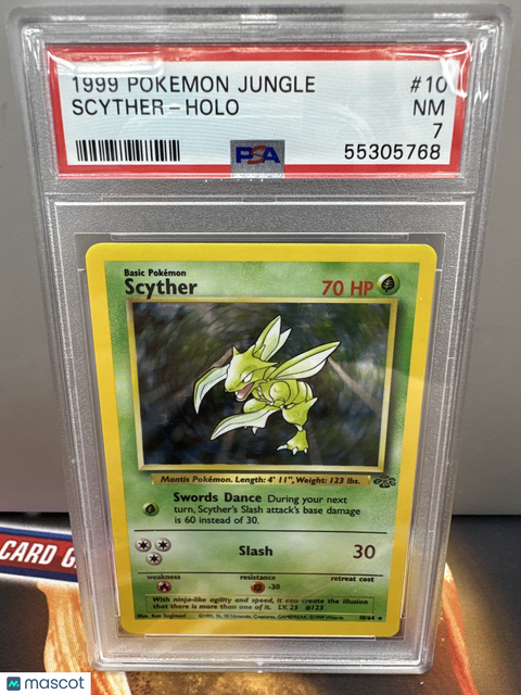 1999 PokéMon TCG Scyther #10 PSA 7