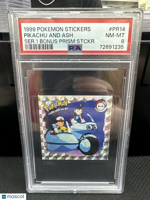 1999 PokéMon TCG Pikachu And Ash #PR14 Serbian PSA 8