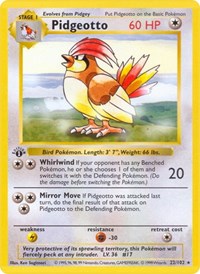 pokemon Base Set (Shadowless) Pidgeotto