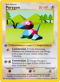 pokemon Base Set (Shadowless) Porygon