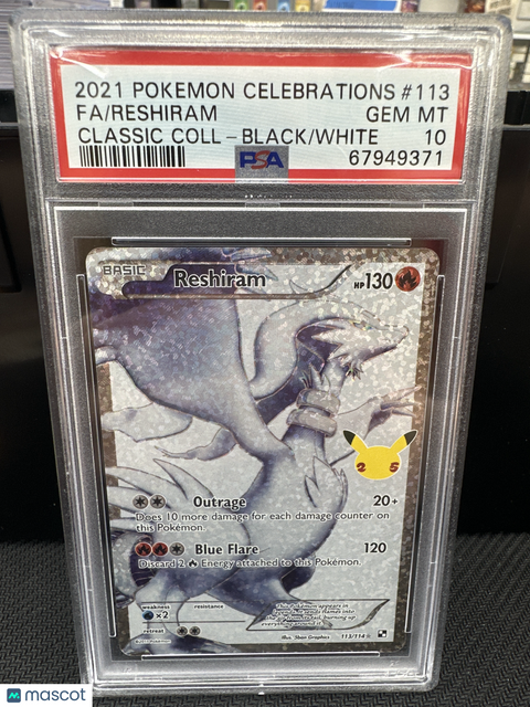 2021 PokéMon TCG Reshiram Fa #113 PSA 10