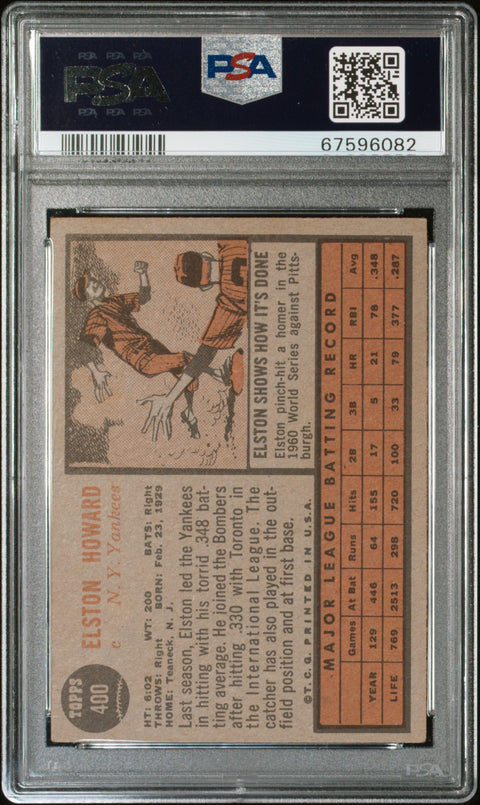 1962 Topps #400 Elston Howard PSA 4 67596082