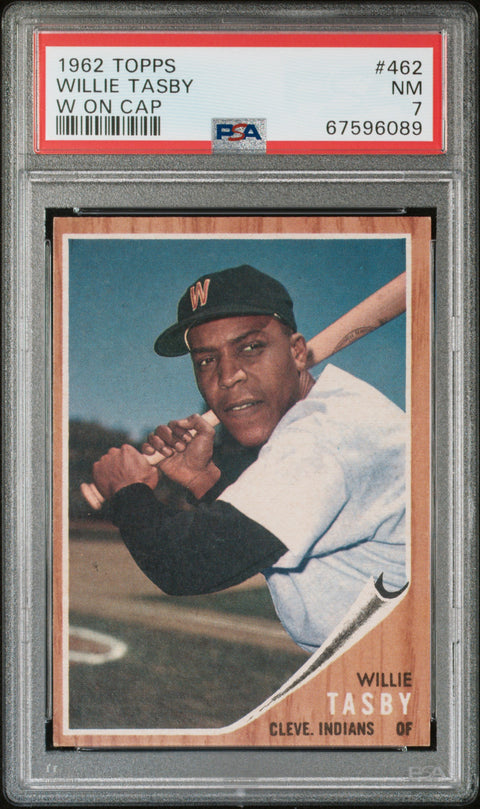 1962 Topps #462 Willie Tasby PSA 7 67596089