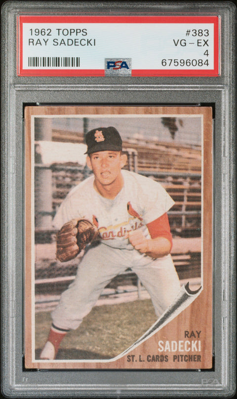 1962 Topps #383 Ray Sadecki PSA 4 67596084