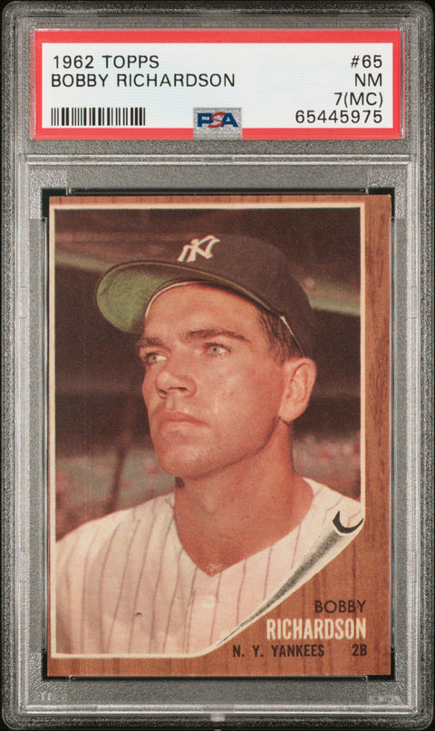 1962 Topps #65 Bobby Richardson PSA 7 65445975