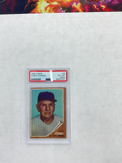 1962 Topps #29 Casey Stengel PSA 6 66691091