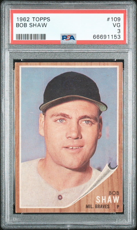 1962 Topps #109 Bob Shaw PSA 3 66691153