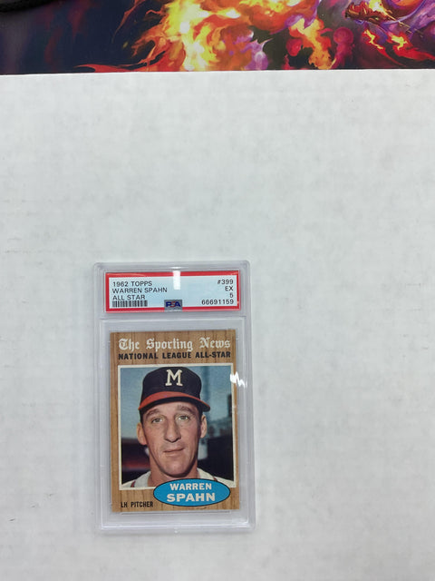 1962 Topps #399 Warren Spahn PSA 5 66691159