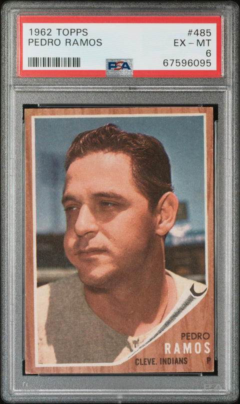 1962 Topps #485 Pedro Ramos PSA 6 67596095