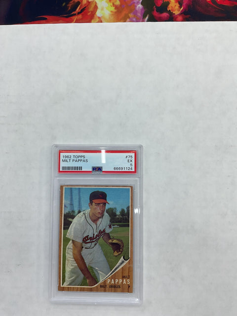 1962 Topps #75 Milt Pappas PSA 5 66691124