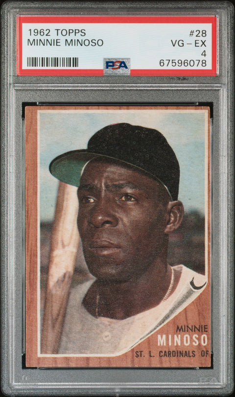 1962 Topps #28 Minnie Minoso PSA 4 67596078