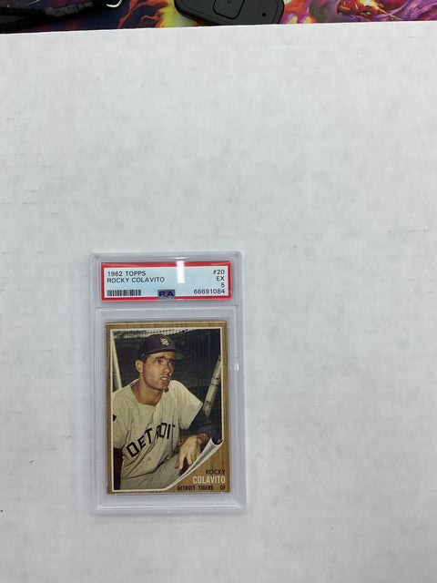 1962 Topps #20 Rocky Colavito PSA 5 66691084