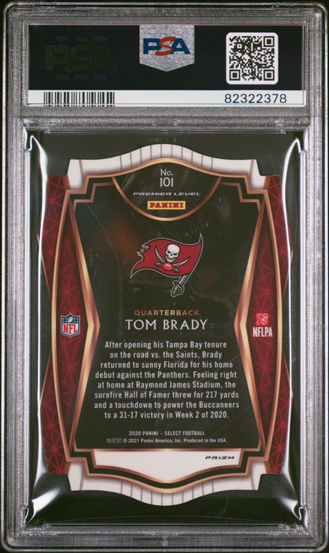 2020 Panini Select #101 Tom Brady PSA 10 82322378