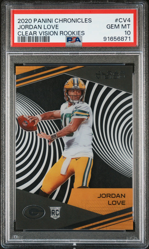 2020 Panini Chronicles Clear Vision Rookies #CV4 Jordan Love PSA 10 91656871