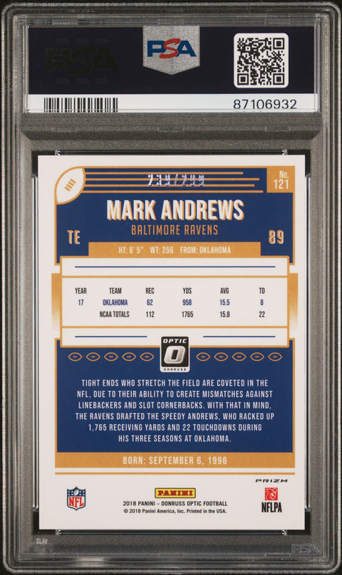 2018 Panini Donruss Optic #121 Mark Andrews PSA 10 87106932