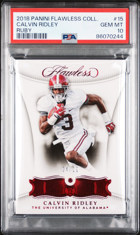 2018 Panini Flawless Collegiate #15 Calvin Ridley PSA 10 86070244