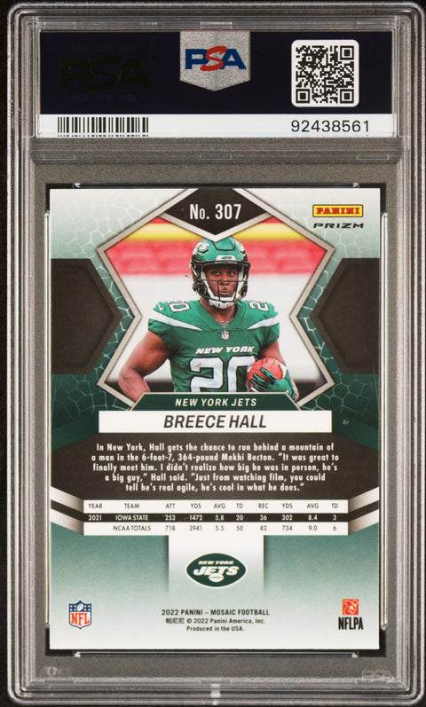 2022 Panini Mosaic #307 Breece Hall PSA 10 92438561