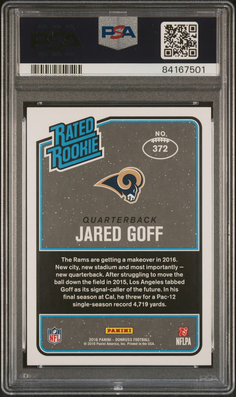 2016 Panini Donruss #372 Jared Goff PSA 10 84167501