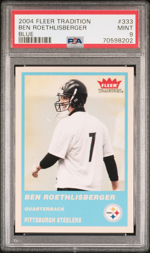 2004 Fleer Tradition #333 Ben Roethlisberger Blue PSA 9