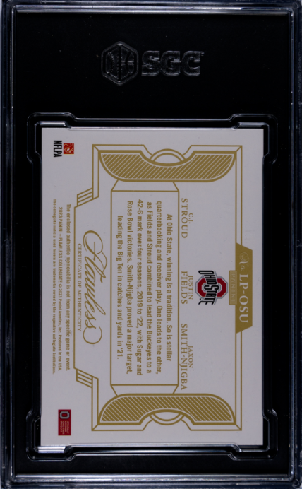 2023 Panini Flawless Collegiate  Stroud/Fields/Smith-Njigba /20 SGC 9.5