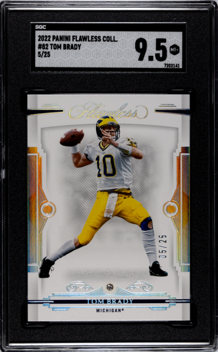 2022 Panini Flawless Collegiate #82 Tom Brady SGC 9.5 7202141