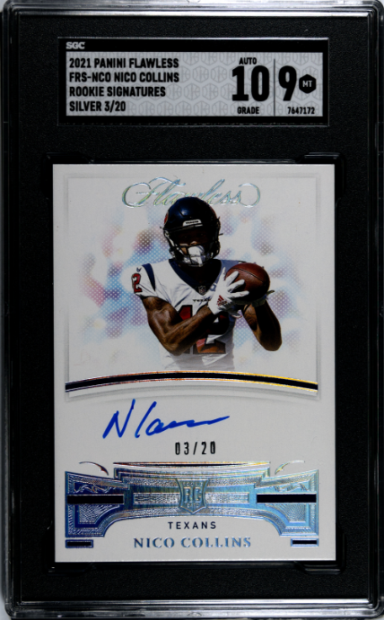 2021 Panini Flawless #FRS-NCO Nico Collins SGC 9 7647172