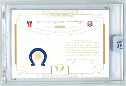 1/1 ANDREW LUCK Encased On Card AUTO 2015 Panini Flawless NFL Football SSP One