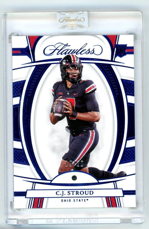 2023 Panini Flawless Collegiate #41 C.J. Stroud Sapphire #/20