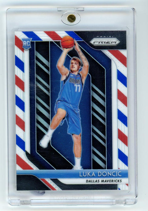 2018-19 Panini Prizm #280 Luka Doncic Prizms Red White and Blue