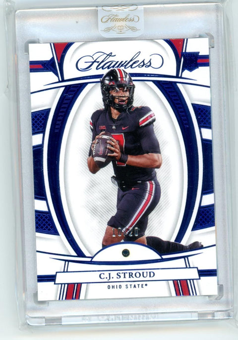 2023 Panini Flawless Collegiate #41 C.J. Stroud Sapphire #10/20