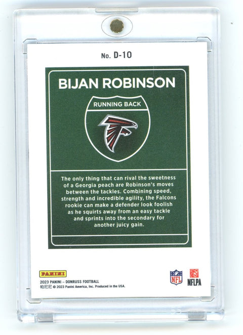 2023 Donruss #D-10 Bijan Robinson Downtown!