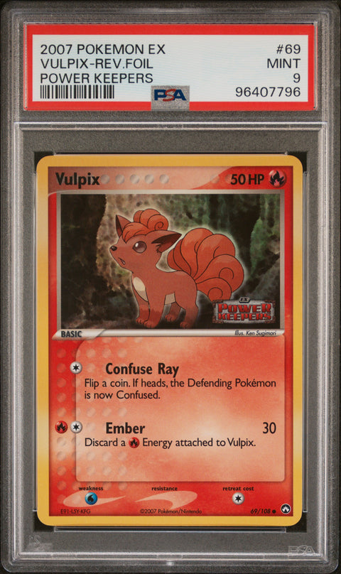 2007 Pokemon Ex Power Keepers #69 Vulpix-Rev.Foil PSA 9 96407796