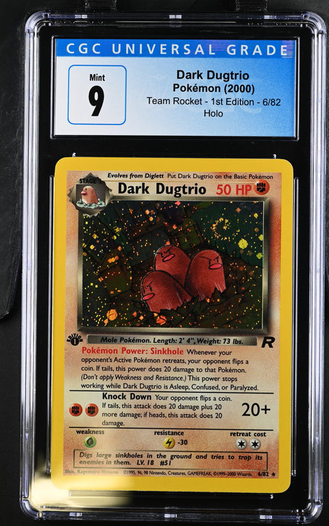 2000 Team Rocket - 1st Edition #6/82 Dark Dugtrio CGC 9 3879218002