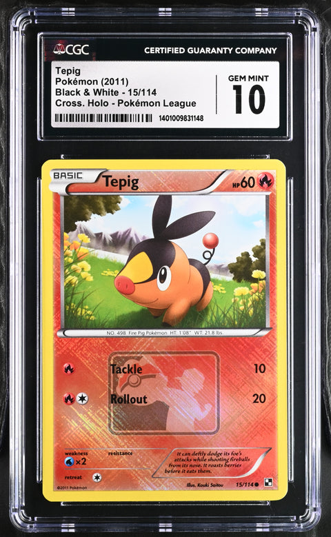 2011 Black & White #15/114 Tepig CGC 10 1401009831148