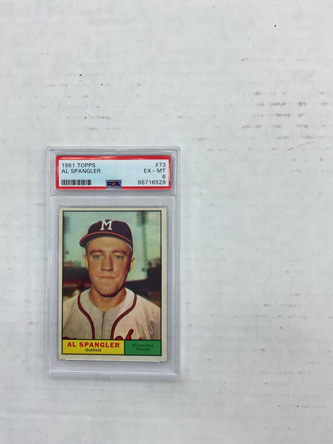 1961 Topps #73 Al Spangler PSA 6 66716529