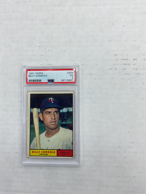 1961 Topps #504 Billy Consolo PSA 3 66716681