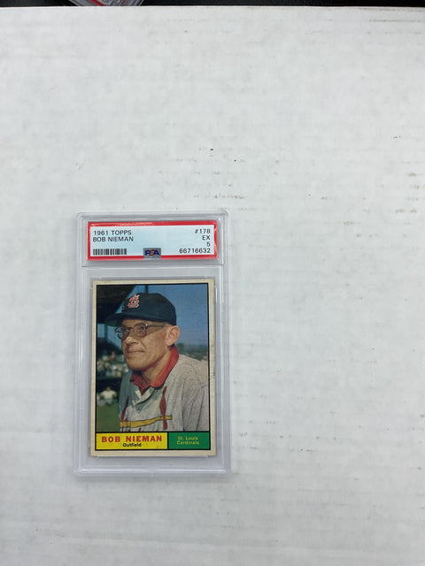 1961 Topps #178 Bob Nieman PSA 5 66716632