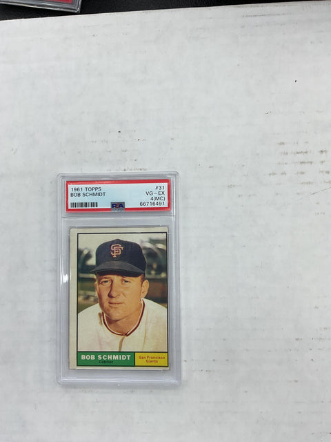 1961 Topps #31 Bob Schmidt PSA 4 66716491