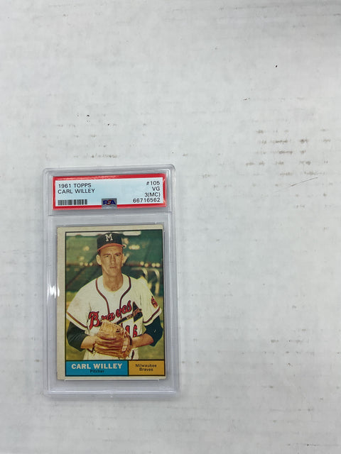 1961 Topps #105 Carl Willey PSA 3 66716562