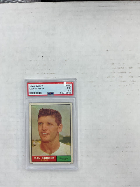 1961 Topps #108 Dan Dobbek PSA 5.5 66716565