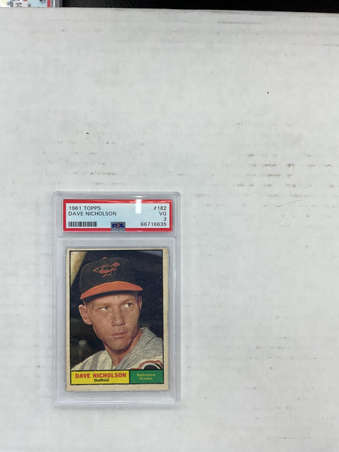 1961 Topps #182 Dave Nicholson PSA 3 66716635