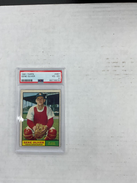 1961 Topps #487 Gene Oliver PSA 4 66716670