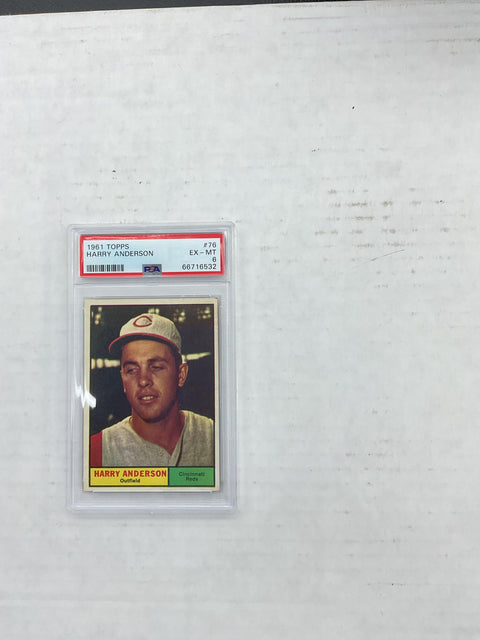 1961 Topps #76 Harry Anderson PSA 6 66716532