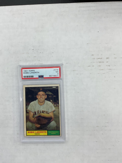 1961 Topps #114 Hobie Landrith PSA 3 66716571