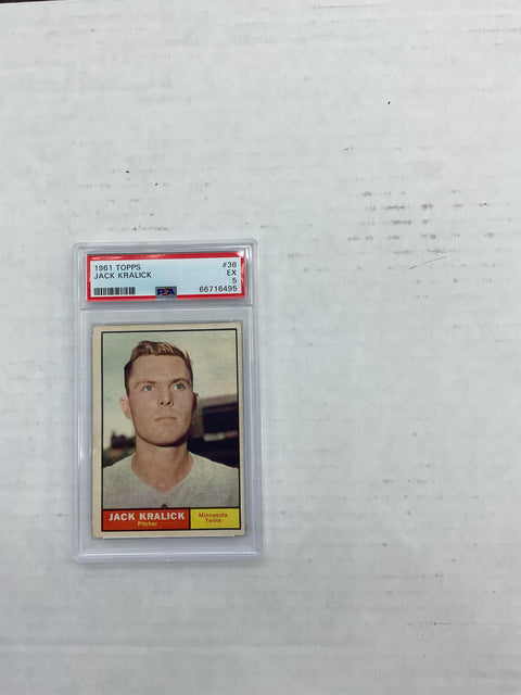 1961 Topps #36 Jack Kralick PSA 5 66716495