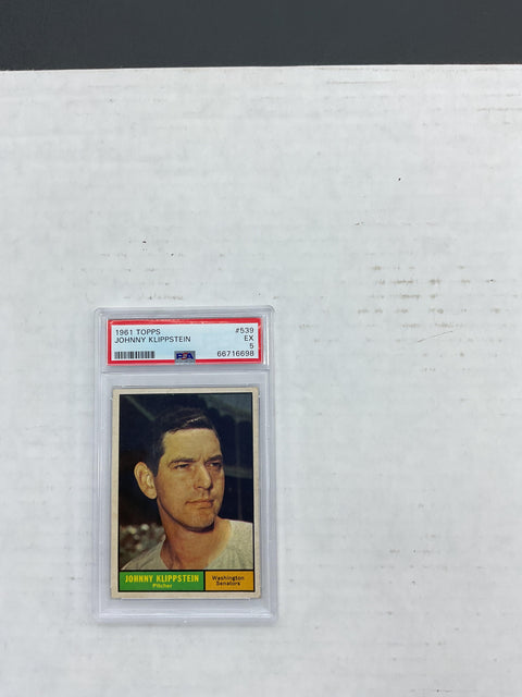 1961 Topps #539 Johnny Klippstein PSA 5 66716698