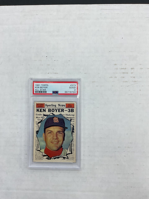 1961 Topps #573 Ken Boyer PSA 2 66716724