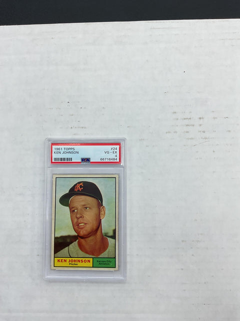 1961 Topps #24 Ken Johnson PSA 4 66716484