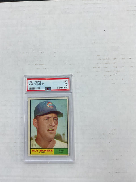 1961 Topps #12 Moe Thacker PSA 5 66716473